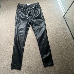 Pistols black leather pants